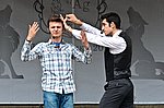 Гости, поздравления  и представление на ступенях