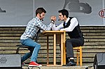 Гости, поздравления  и представление на ступенях
